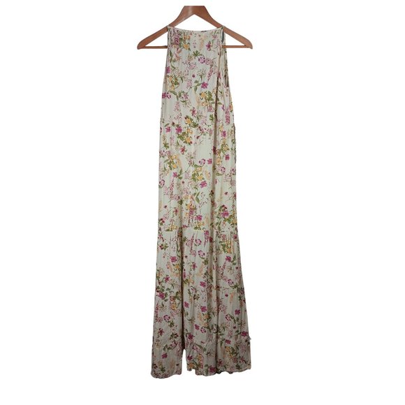 Band Of Gypsies Maxi Dress Ivory Floral Tank SZ XS Boho PrairieTiered Layers - Picture 6 of 8
